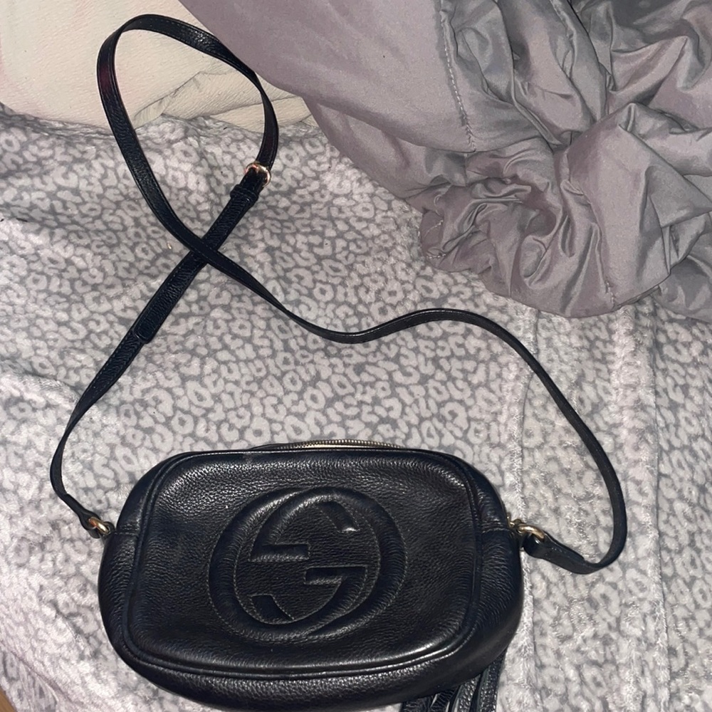 Black Gucci disco bag